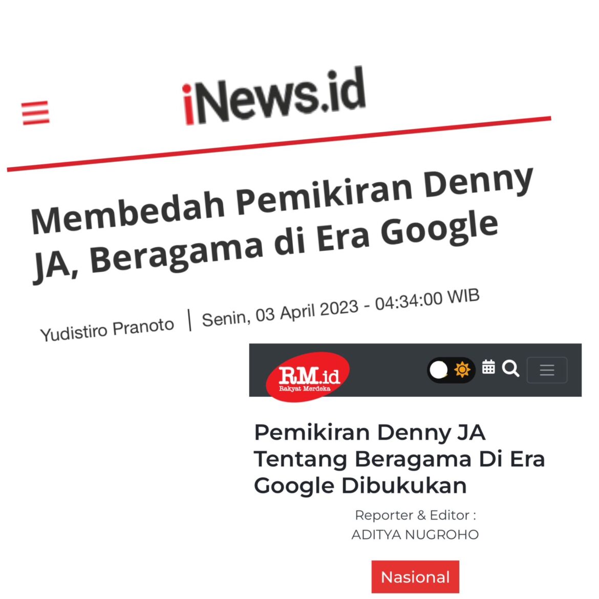 BERAGAMA DI ERA GOOGLE: Membedah Pemikiran Denny JA